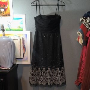 Winter Wonderland Black And Silver Tulle Dress